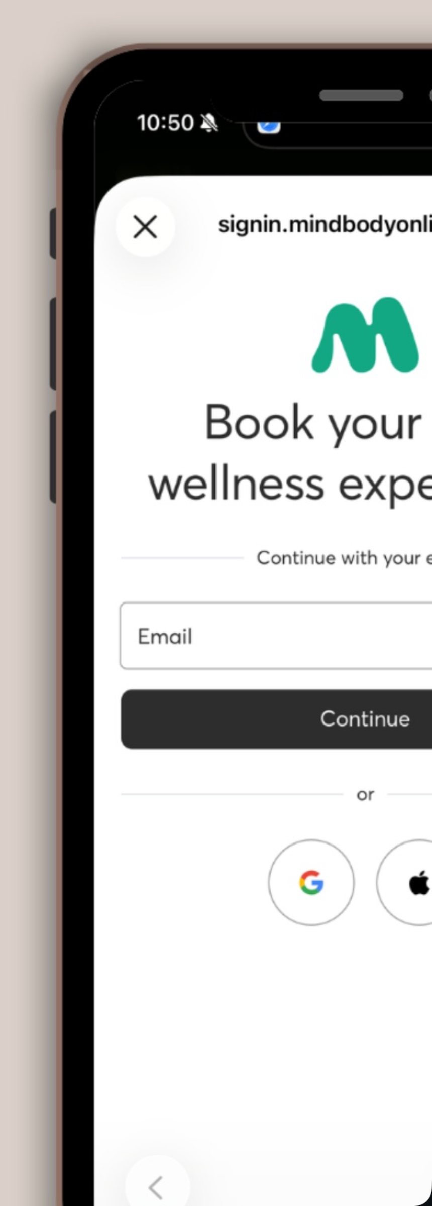 Creating a Mindbody account