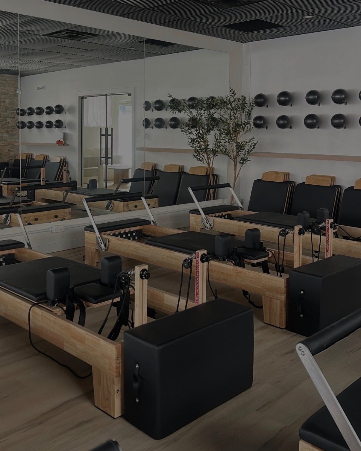 The reformer room at Elira Pilates