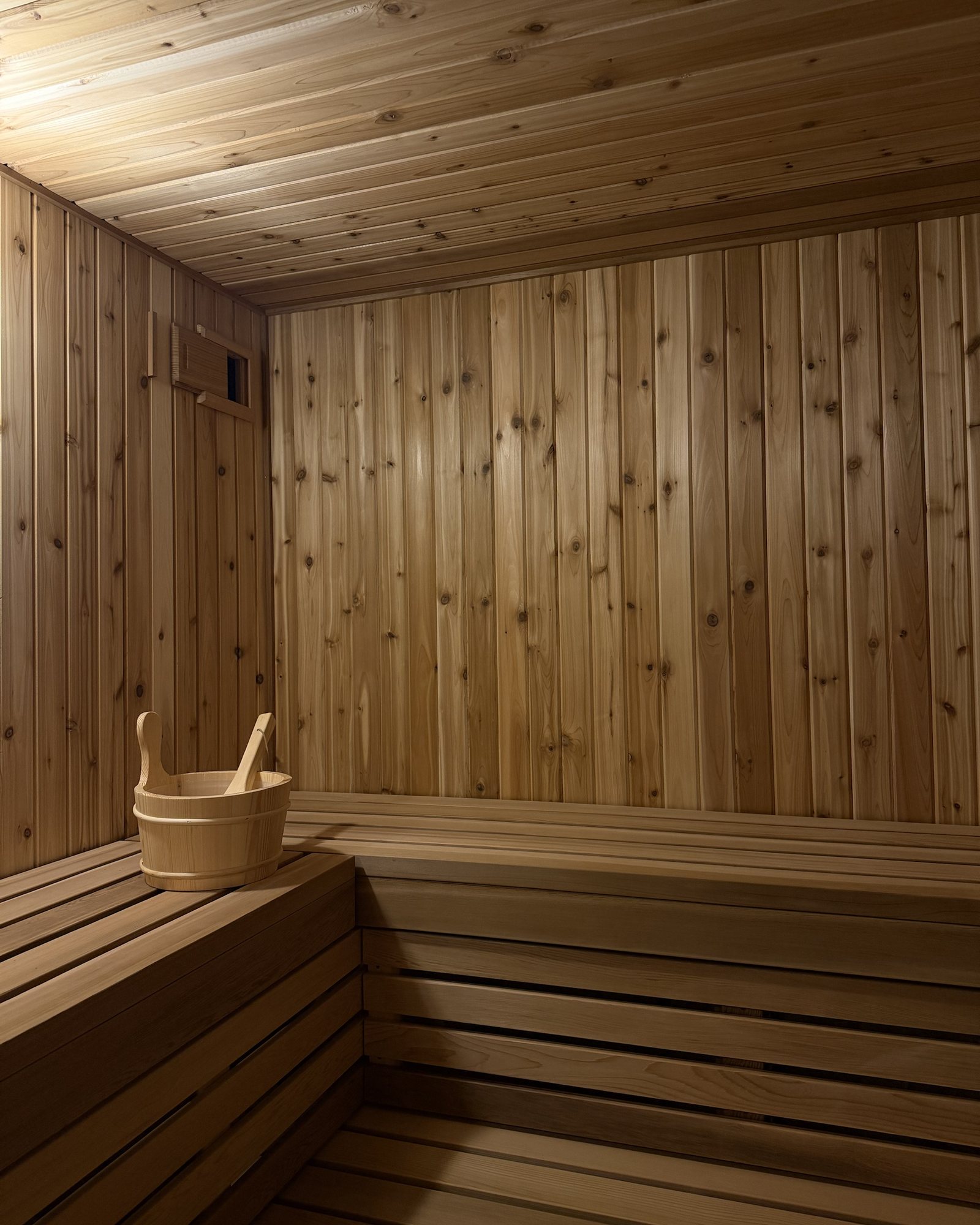 The cedar sauna at Elira Pilates